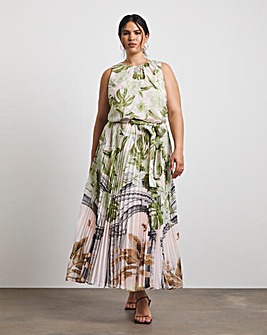 Joanna Hope Printed Pleated Dress