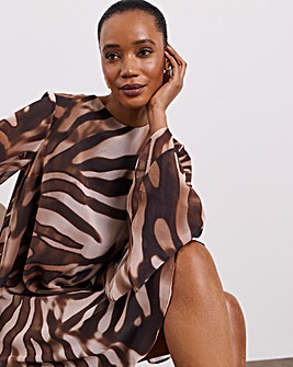 Joanna Hope Crinkle Printed Shift Dress