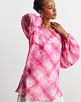 Joanna Hope Check Print Blouse