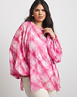 Joanna Hope Check Print Blouse