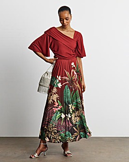 Joanna Hope Pleated Jersey Dress