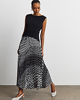 Joanna Hope Chiffon Skirt Jersey Dress