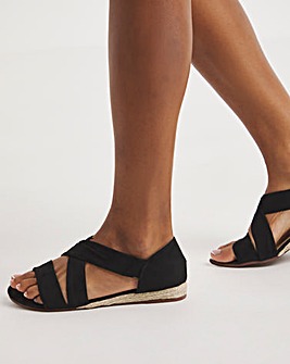 Soft Strap Espadrille Sandals Ultra Wide EEEEE Fit