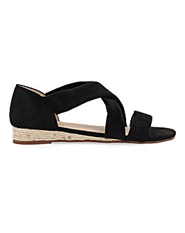 Soft Strap Espadrille Sandals Extra Wide EEE Fit