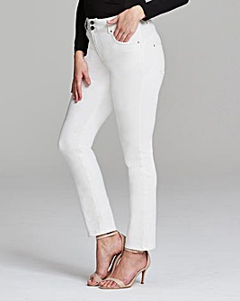 White Shape & Sculpt Straight Leg Jeans Short Length