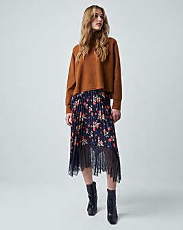 French Connection Ella Rose Lace Mix Skirt