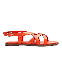 Leather Crossover Strappy Sandals Wide E Fit
