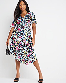 ZOE FLORAL WRAP DRESS