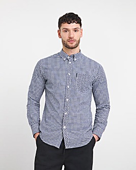 Ben Sherman Dark Blue Long Sleeve Signature Gingham Shirt