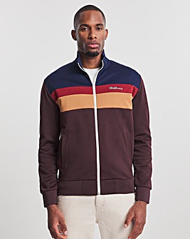 Ben Sherman Bordeaux Colour Block Tricot Zip-Through Sweatshirt