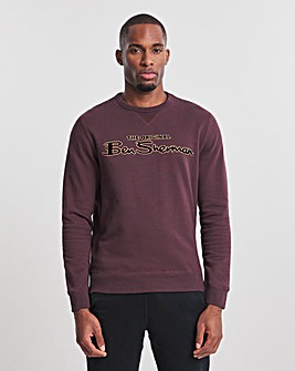 Ben Sherman Bordeaux Flock Signature Sweatshirt