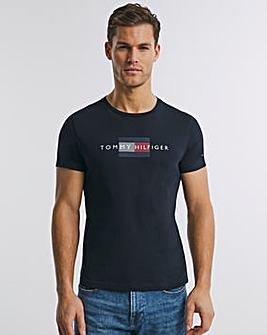 Tommy Hilfiger Navy Short Sleeve Logo T-Shirt