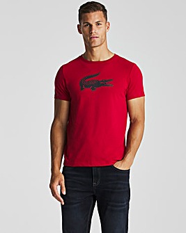 Lacoste Red Short Sleeve Flocked Croc T-Shirt
