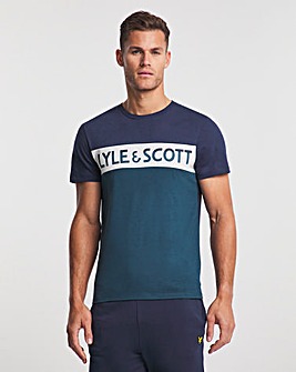 Lyle & Scott Aegean Blue Sport Chest Logo T-Shirt