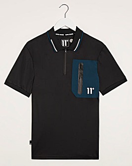11 Degrees Short Sleeve Contrast Pocket Polo