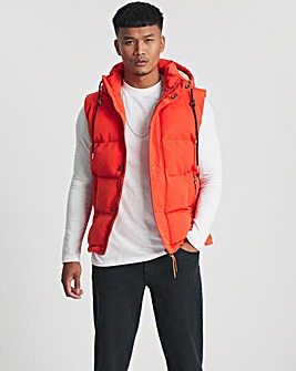 Superdry Bold Orange Everest Hooded Gilet