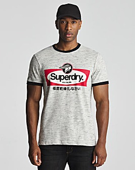 Superdry Grey Marl Classic Ringer T-Shirt