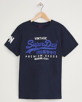 Superdry Midnight Blue Grit Vintage Label T-Shirt