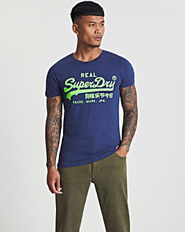 Superdry Frontier Blue Vintage Label T-Shirt