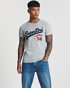 Superdry Grey Marl Vintage Label Source T-Shirt