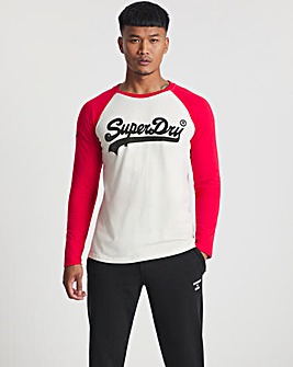 Superdry Oatmeal Vintage Raglan Longsleeve T-Shirt