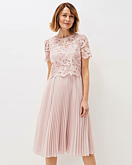 Phase Eight Samina Pleated Double Layer Lace Dress