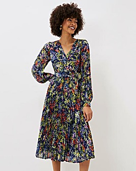 Phase Eight Fenella Ditsy Print Pleated Dress