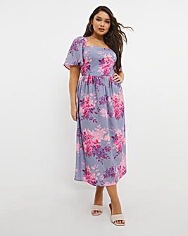 Chi Chi London Puff Sleeve Floral Dress