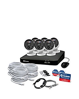 Swann NVR8-8780 4K 2TB CCTV Kit- 6 Bullet Camera