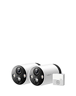 TP-Link Tapo C420S2 4MP Colour Night Vision Battery Powered Cameras + Hub x2