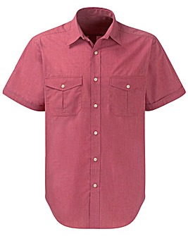 Premier Man Berry Short Sleeve Pilot Shirt Regular