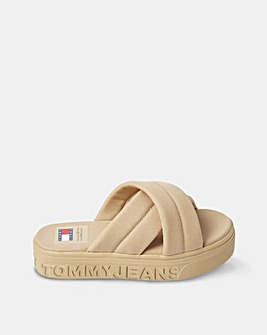 Tommy Jeans Platform Cross Over Slider Sandals