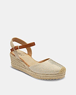 Lotus Bianka Closed Toe Espadrille Wedge