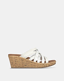 Skechers Beverlee Hot Spring Wedge Leather Sandals