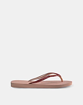 Havaianas Slim Glitter II Toe Post Flip Flop Sandals