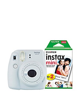 Fujifilm Instax Mini 9 Instant Camera (20 Shots) - Smoky White