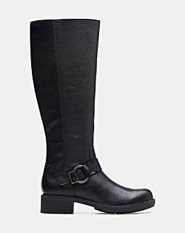 Clarks Harth Rae Leather Knee High Boots E Fit