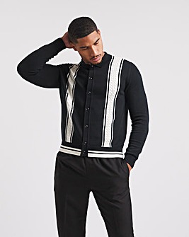 Ben Sherman Button Up Cable Knit Polo
