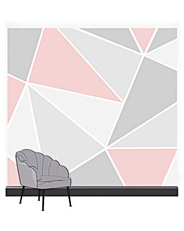 Art for the Home Trinity Blush Pink Geometric Mural