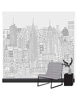 Art for the Home In the City Natural Cityscape Mural