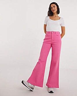 Hot Pink Extreme Flare Jeans