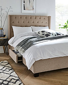 Allegra Fabric Storage Bed Quilted Mattress