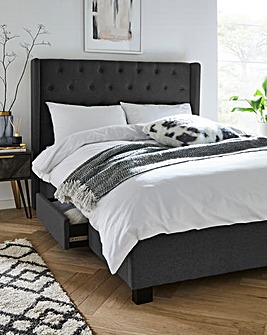 Allegra Fabric Storage Bed Quilted Mattress