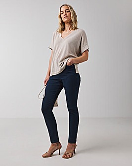 Indigo High Waist Super Soft Slim Leg Jeans