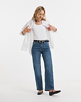 24/7 Mid Wash Wide Leg Jeans