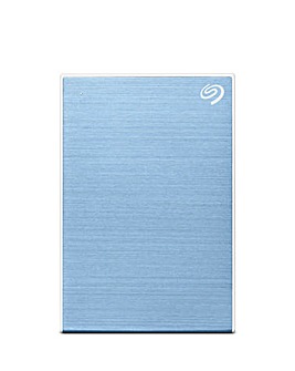 Seagate One Touch 2TB Portable Hard Drive - Sky Blue
