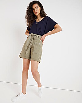 Soft Khaki Soft Touch Belted Shorts