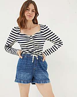 Fatface Ashby Pull On Denim Shorts