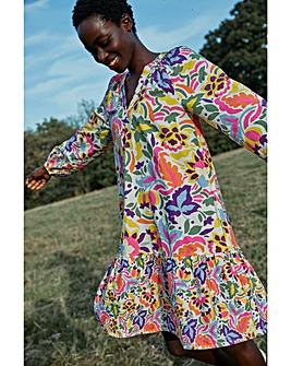 Buy FatFace Yellow Amy Art Floral Tunic Dress from the Next UK online shop