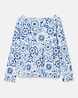 Joules Printed New Harbour Floral Top